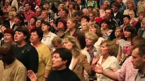 People glorify God Stock Footage 11270833