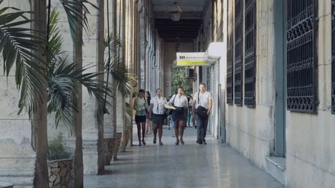 People go after work. Stock Footage 72493058