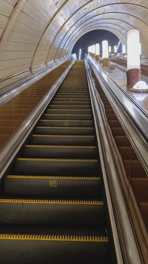 People go up on the escalator Stock Footage 347996731