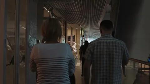 People go to the mall Stock Footage 54944423