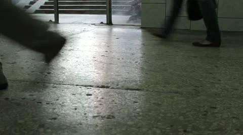 People go on the subway Stock Footage 11063644