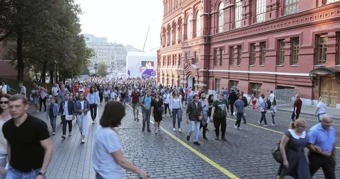 People going to Red Square 動画素材 95047225