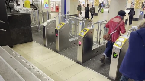 People Going Through Gates At Train Station Amsterdam Central Stock Footage 221991248