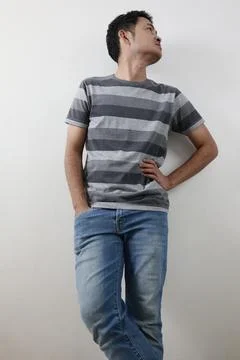 People on grey background 스톡 사진