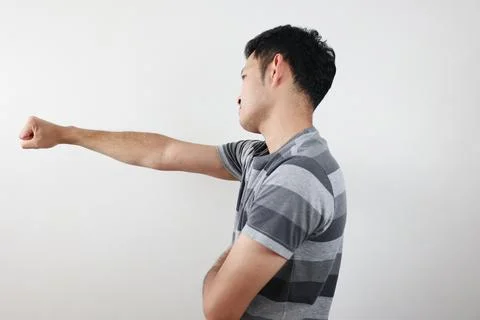 People on grey background 写真素材