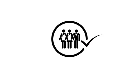 People group check mark animation, business team selection or approved memb.. Stock Footage 346497031