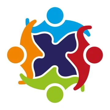 People Group Connection Circle Logo Icon Vector Template Design Stock Illustration