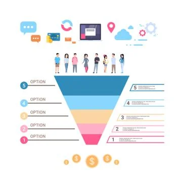People group data cloud synchronization business timeline process chart Stock Illustration