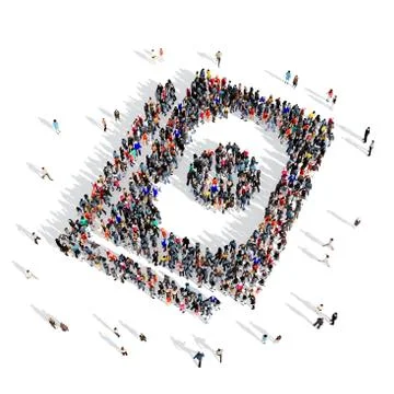 People group dollar 3d Stock Illustration