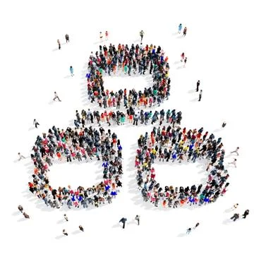 People group hierarchy 3d Stock Illustration