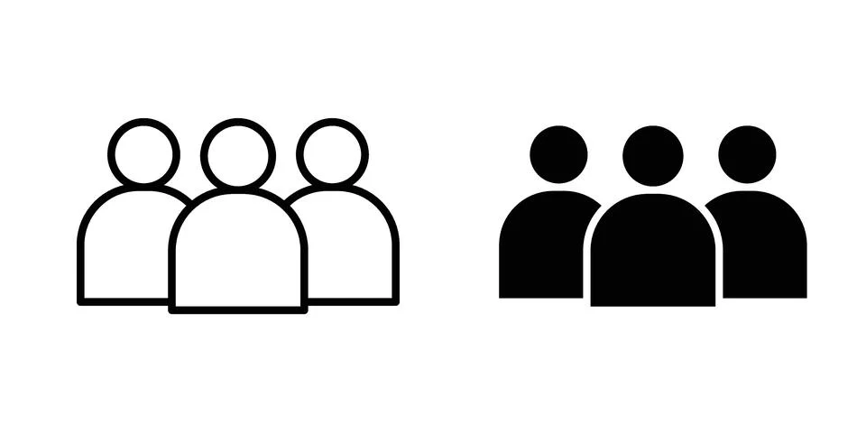 People group icon for design projects and web UI Stock Illustration