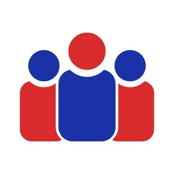 People Group Icon, Modern Flat Human Team Community Symbol Design Stock Illustration