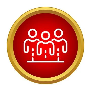 People group icon representing social community and team Stock Illustration