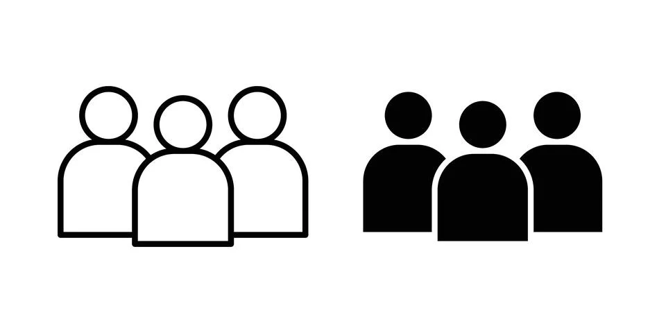 People group icon vector symbol graphics Stock Illustration