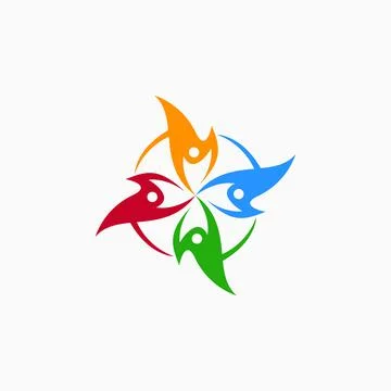 People group logo Stock Illustration