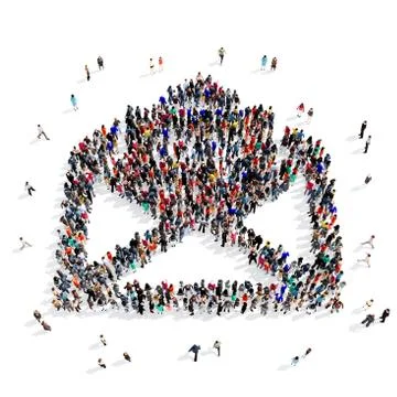 People group mail 3d Ilustração Stock
