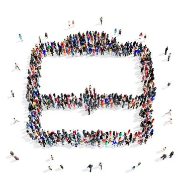 People group portfolio 3d Stock-Illustration