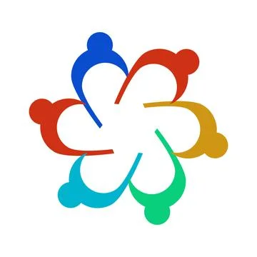 People Group Symbol Vector Icon Stock Illustration