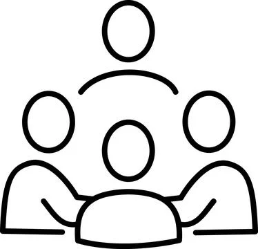 People Group Teamwork Community Icon Stock Illustration