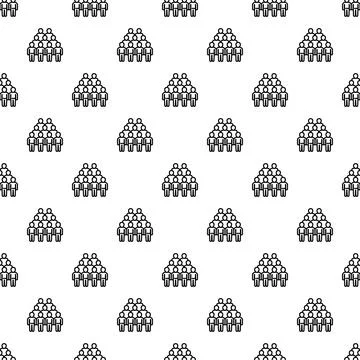 People group teamwork pyramid creating seamless pattern Stock Illustration