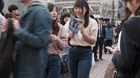 People At Hachiko  Square Stock Footage 106097747
