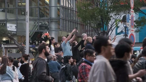 People At Hachiko  Square Stock-Footage 106098056