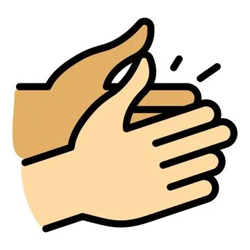 People handclap icon vector flat Stock Illustration
