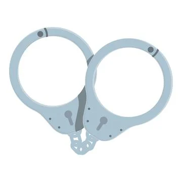 People handcuff icon cartoon vector. Police crime Stock Illustration