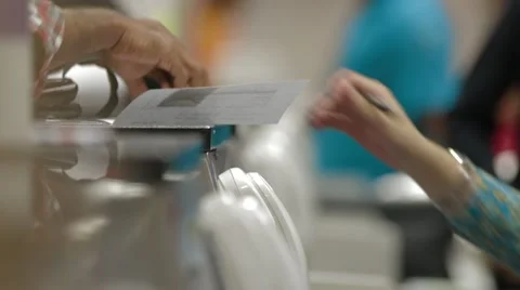 People Hands With Tickets And Documents Stock Footage 62204194