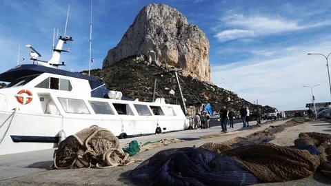 People on the harbor Stock Footage 89693452