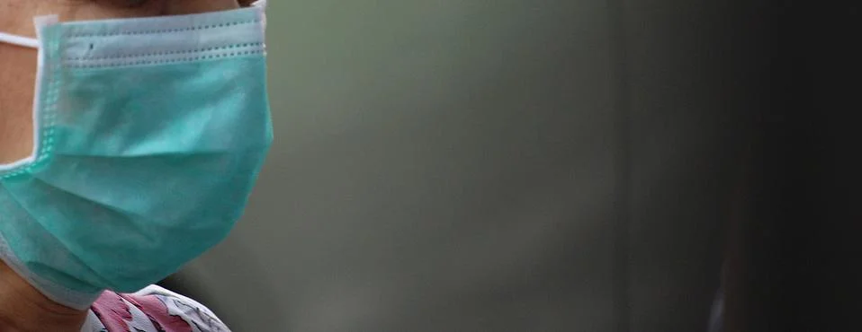 People has basic self protection from dust and pullution by wearing mask in t Stock Photos