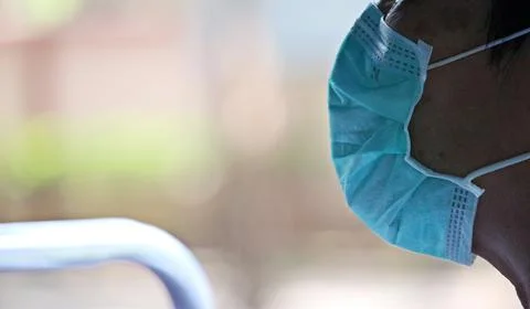 People has basic self protection from dust and pullution by wearing mask in t Stock Photos