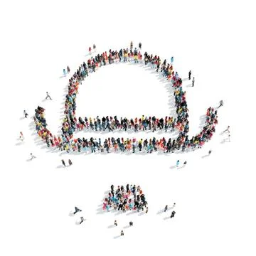 People  hat mustache Stock Illustration