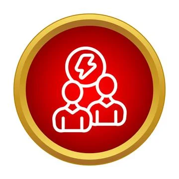 People having argument conflict with lightning bolt icon Stock Illustration