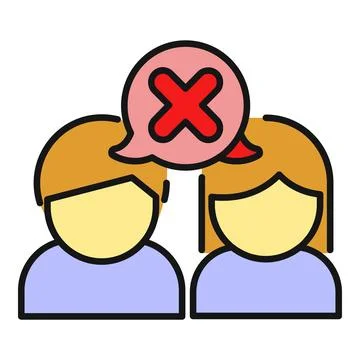 People having communication issues with speech bubble Stock Illustration