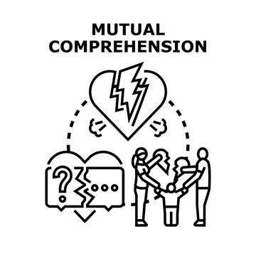 People having communication problems and relationship breakdown Stock Illustration