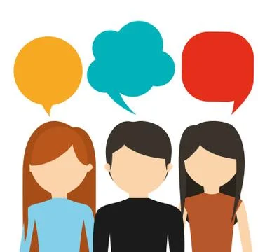 People having conversation icon image Stock Illustration