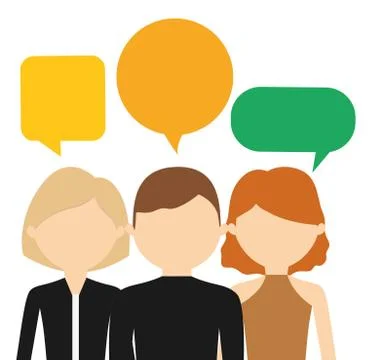 People having conversation icon image Stock Illustration