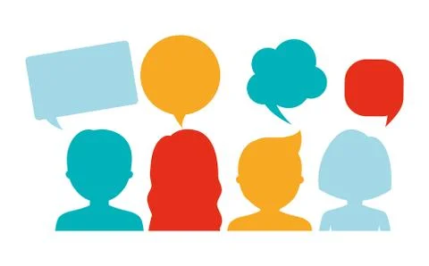 People having conversation icon image Stock Illustration