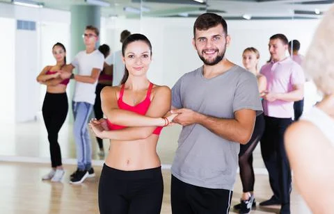 People having dancing class 스톡 사진