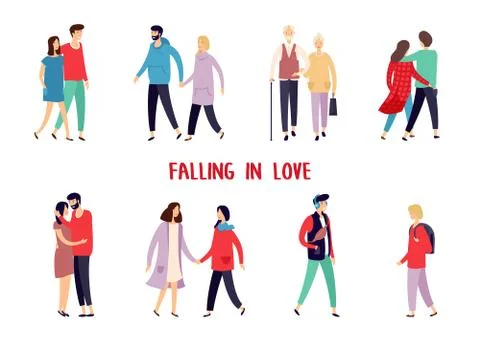 People having date, rendezvous Stock Illustration