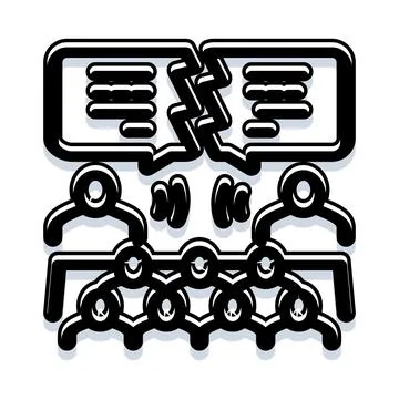 People having a digital communication breakdown イラスト素材