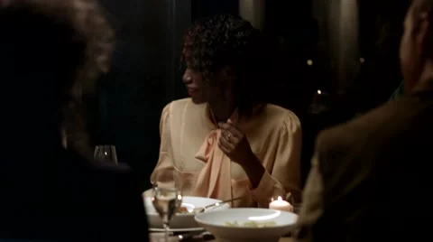 People having dinner at a restaurant. Stock Footage 61157497