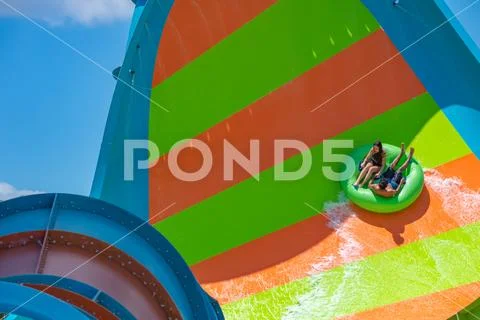 People having fun Karakare curl at Aquatica in International Drive area 24 Stock Photos