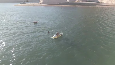 People having fun in the lake. Stock Footage 221042879