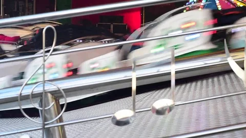 People having fun in a lunapark Stock Footage 74541950