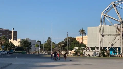 People having fun at  square Stock Footage 131473852