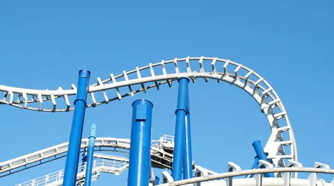 People having fun upside at roller coaster called tornado 스톡 동영상 66692671