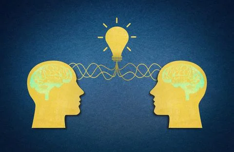 People Having the Same Ideas - Sharing the Same Ideas - Abstract Textured Ill Stock Illustration