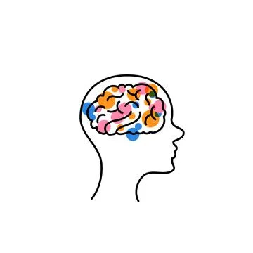 People head with braincell Stock Illustration